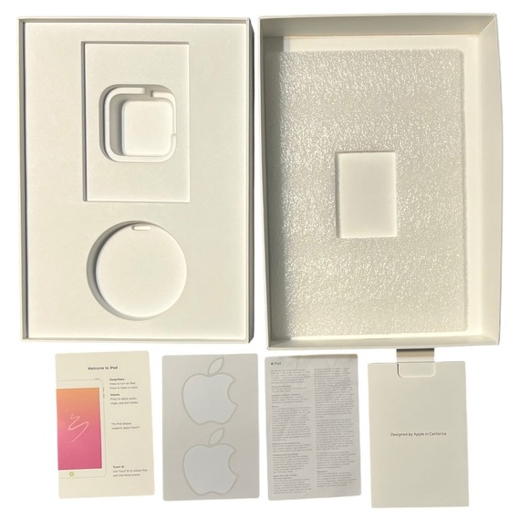 iPad‎ 6th Gen Gold Empty Box Only Original Apple Packaging Inserts Stickers - Picture 5 of 5
